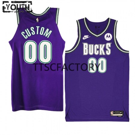 Dres Milwaukee Bucks Prilagođeni Nike 2022-23 Classic Edition Ljubičasta Swingman - Dječji